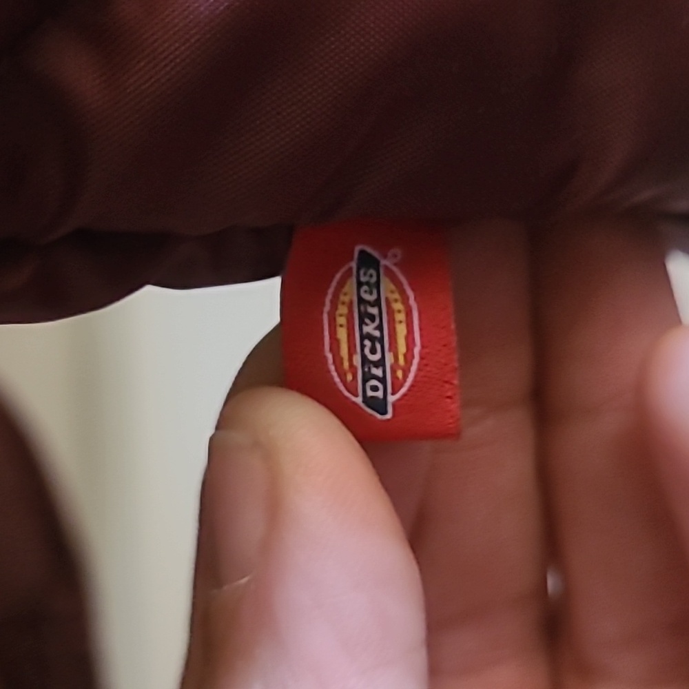 Dickies Diamond Quilted Jacket, Like New, Burgundy, Sz L, *Missing Hood* - Picture 10 of 10